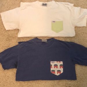 Two frat collection shirts